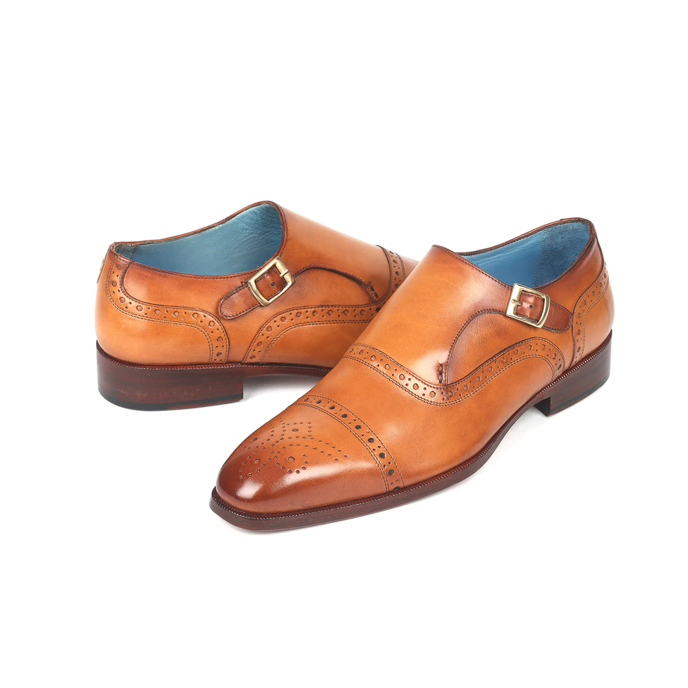 Brogue Cap Toe Single Monkstrap Shoes
