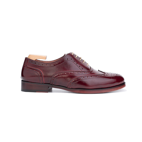 Burgundy Patent Brogue for Men s