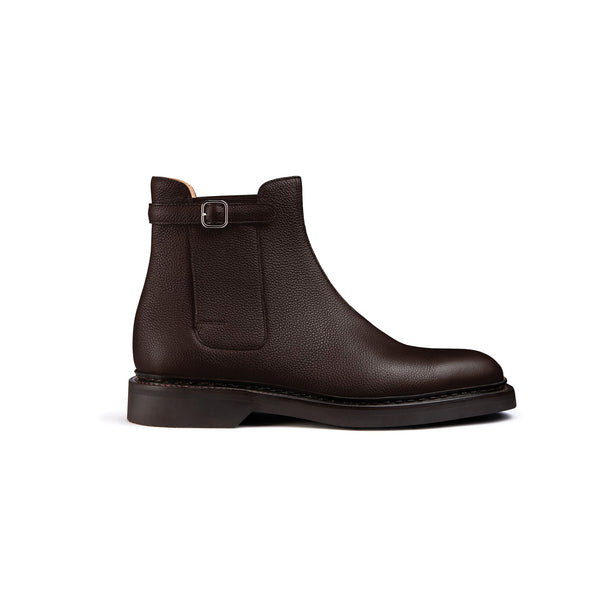Calfskin Men s Ankle Boots - Dark Brown