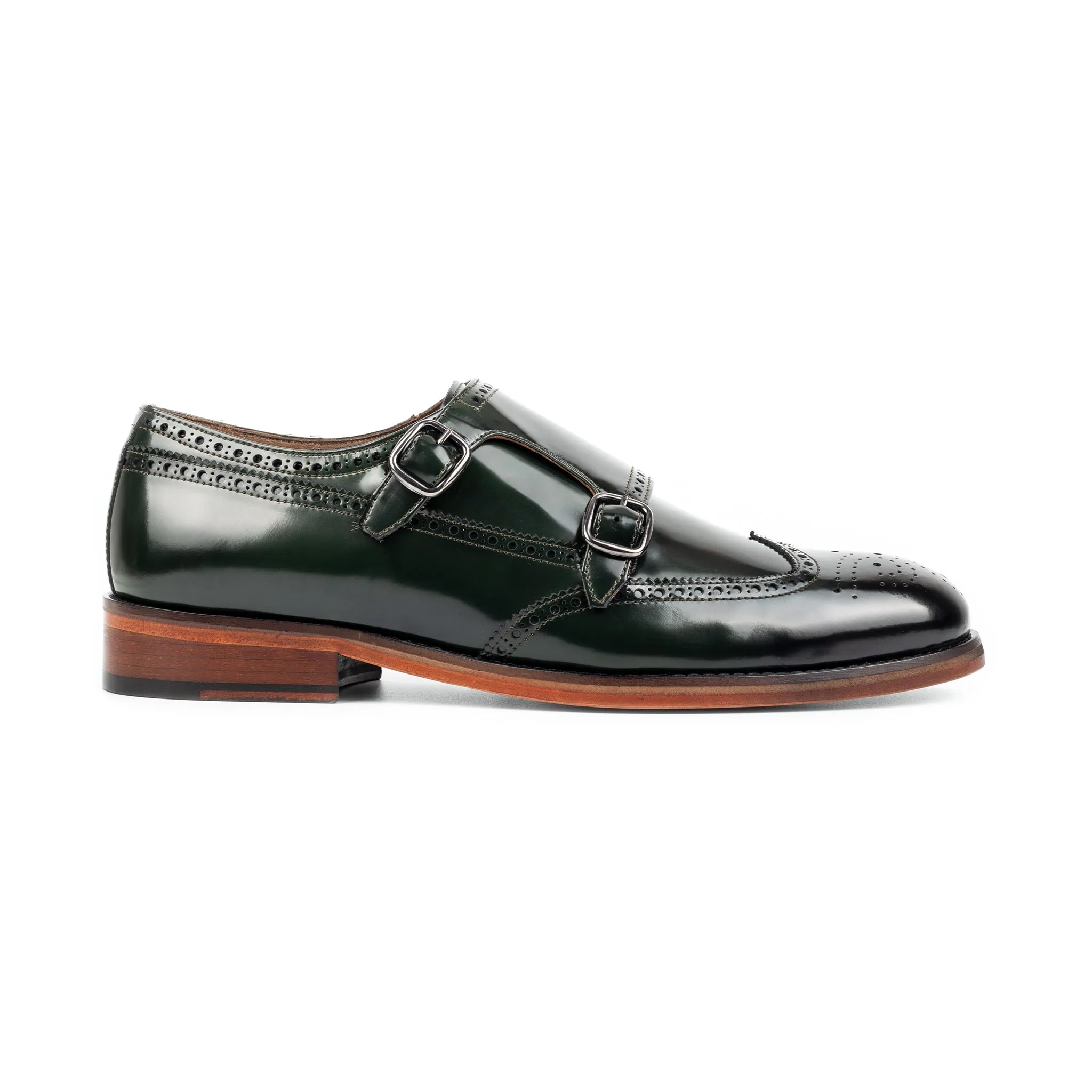 Coal Handcrafted Double Monk Strap Men's Shoes