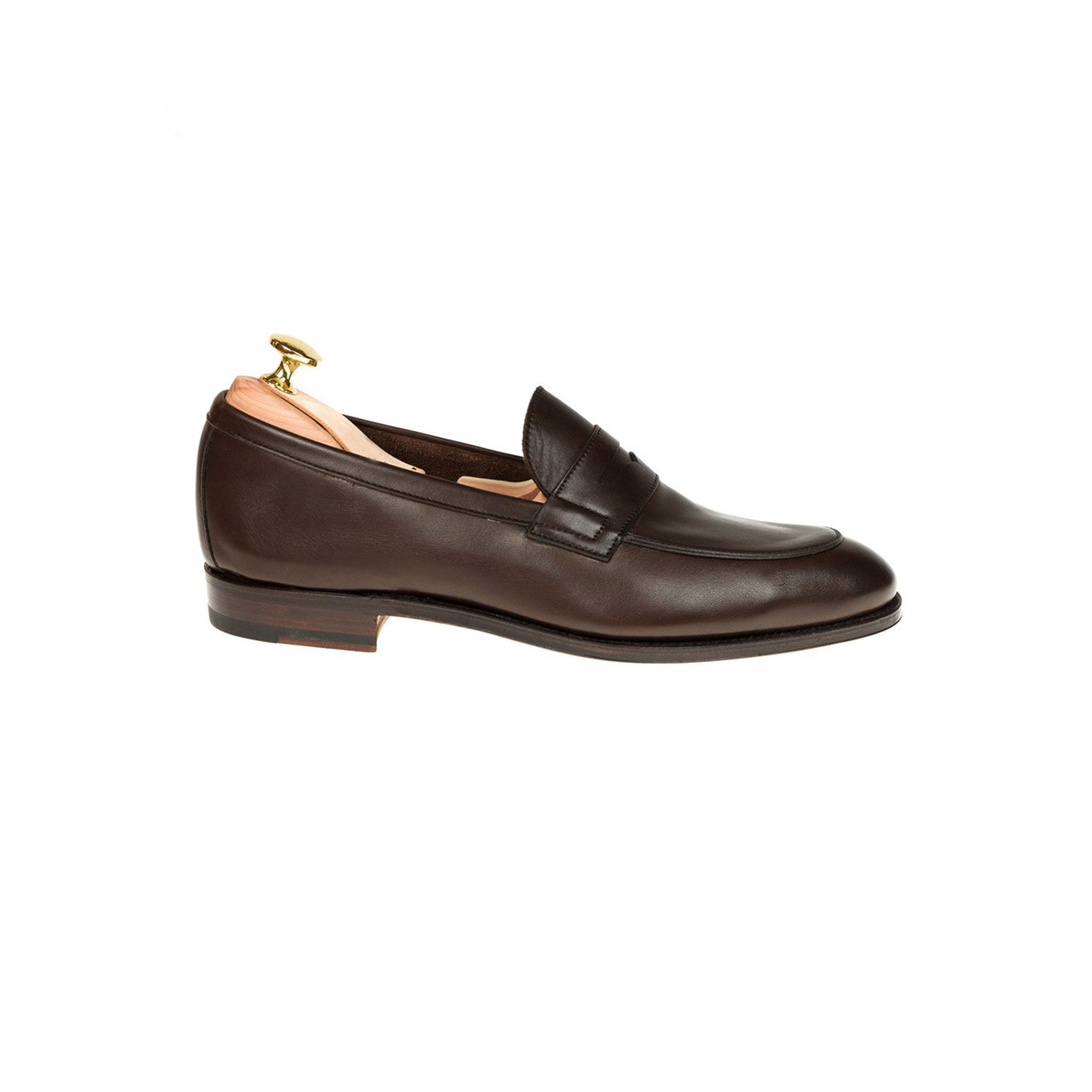 Cocoa Brown Leather Penny Loafers