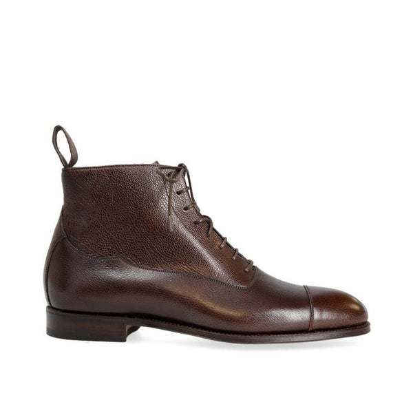 Coffee Captoe Lace up High Ankle Boots