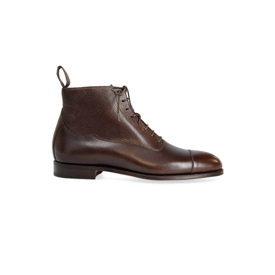 Coffee Captoe Lace up High Ankle Boots