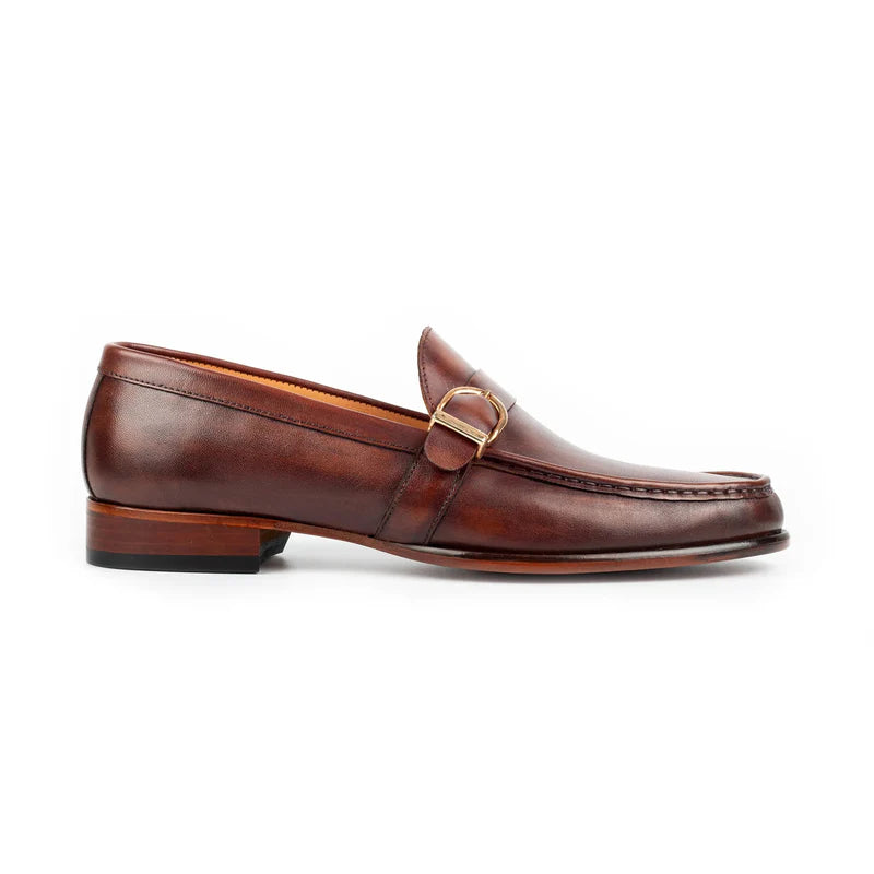 Enzo Blue Single Monk Strap Shoes