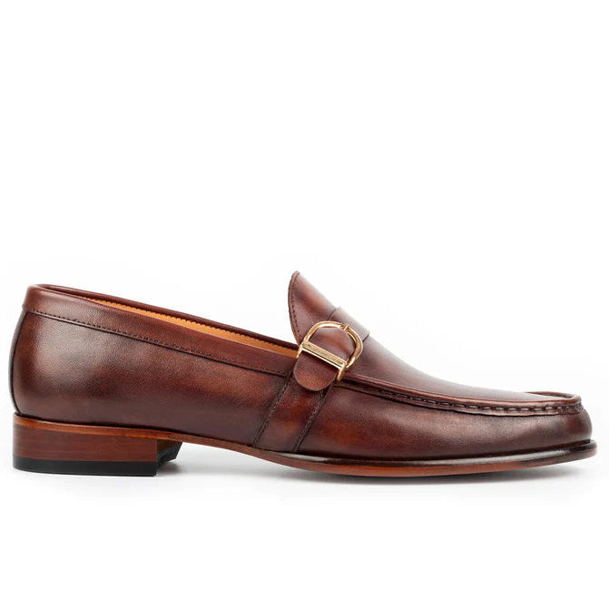 Enzo Brown Single Monk Strap Shoe