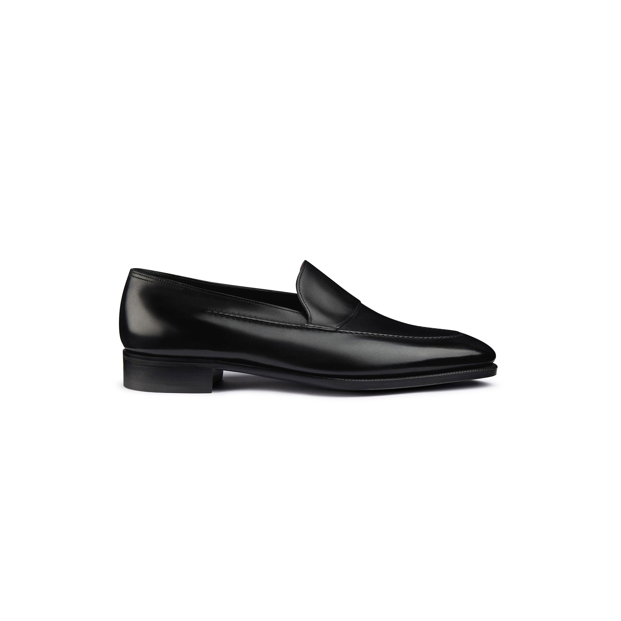 Lorenzo Men's Black Leather Shoes