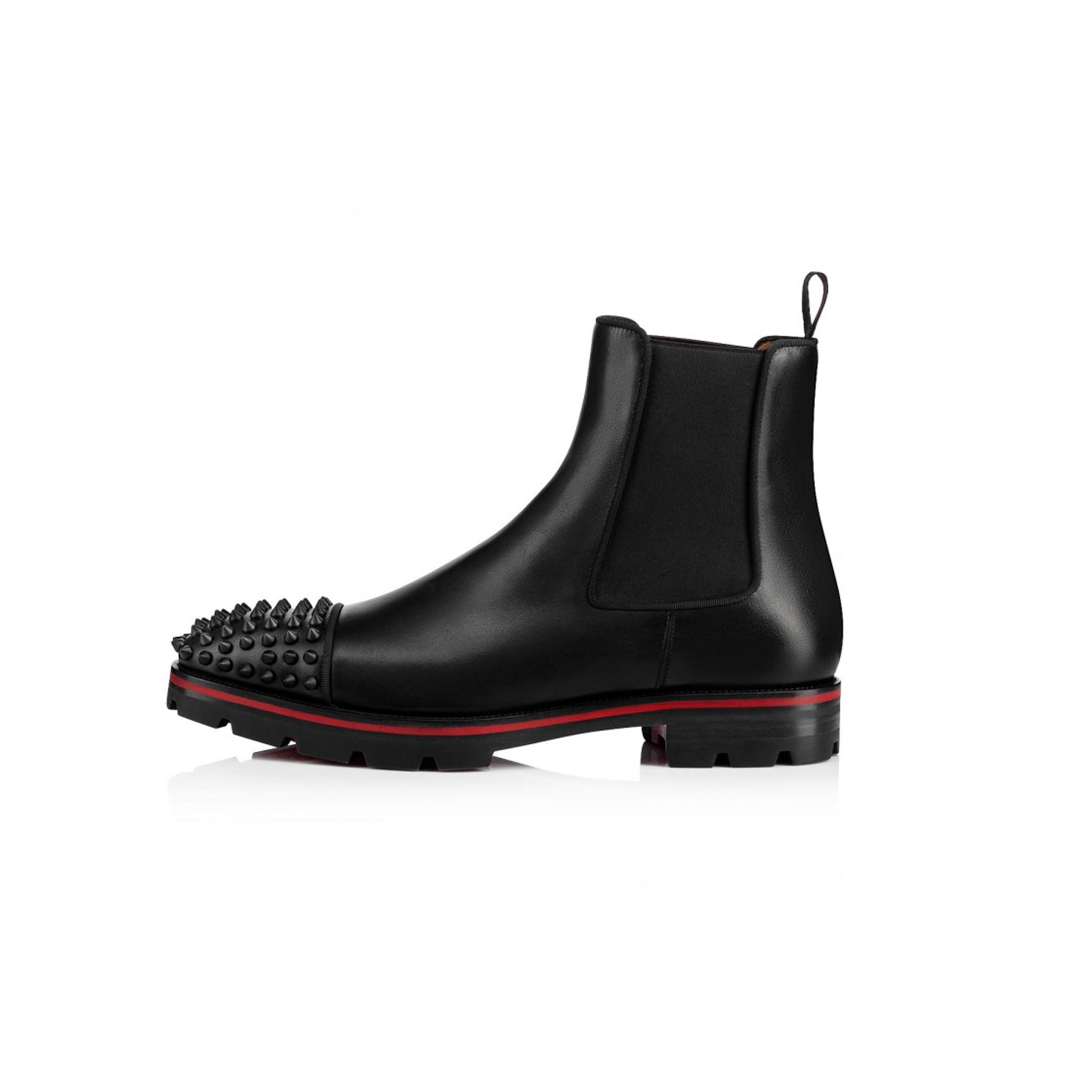 Mens Spikes Leather Designer Boots