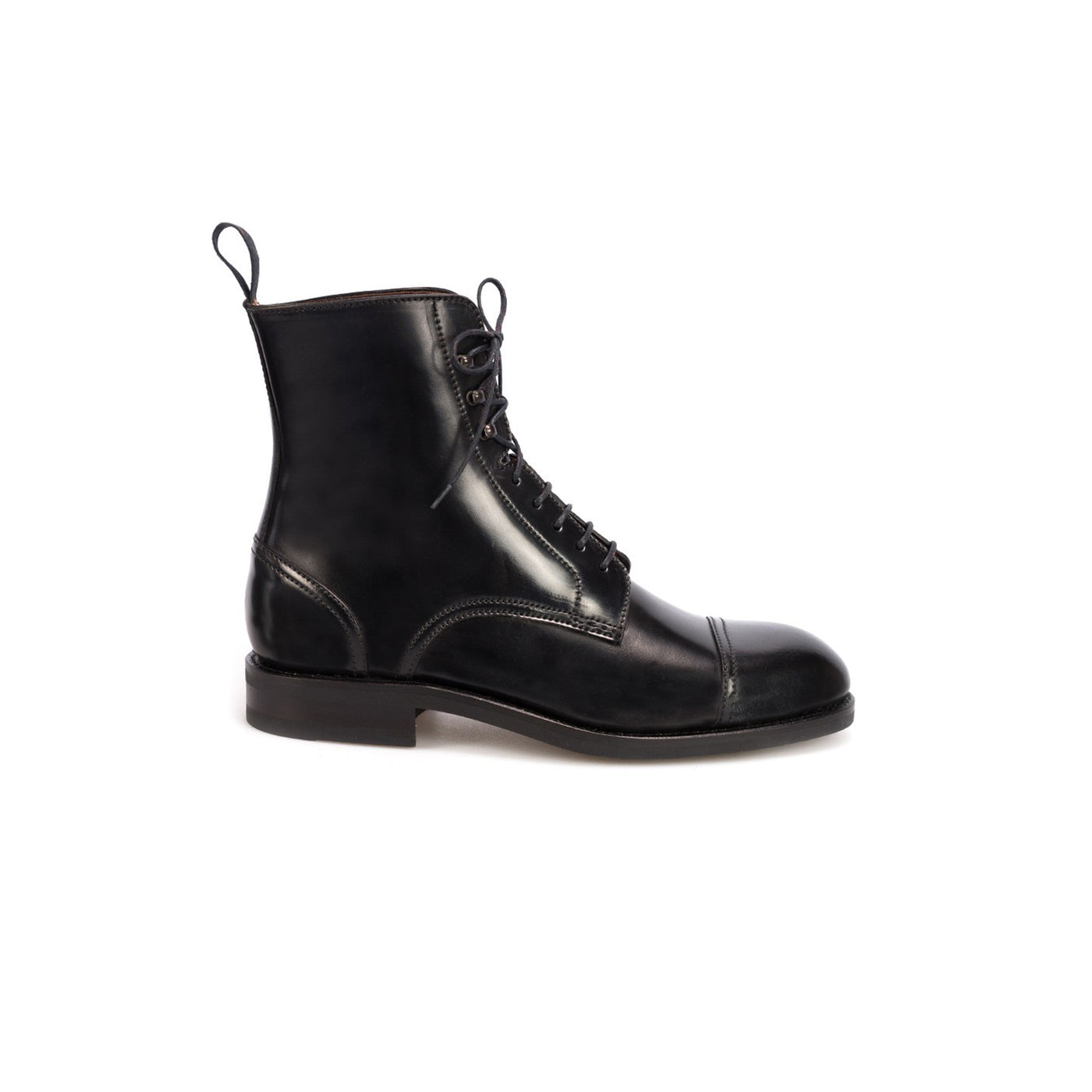 Midnight Shine Lace up High Ankle Boots