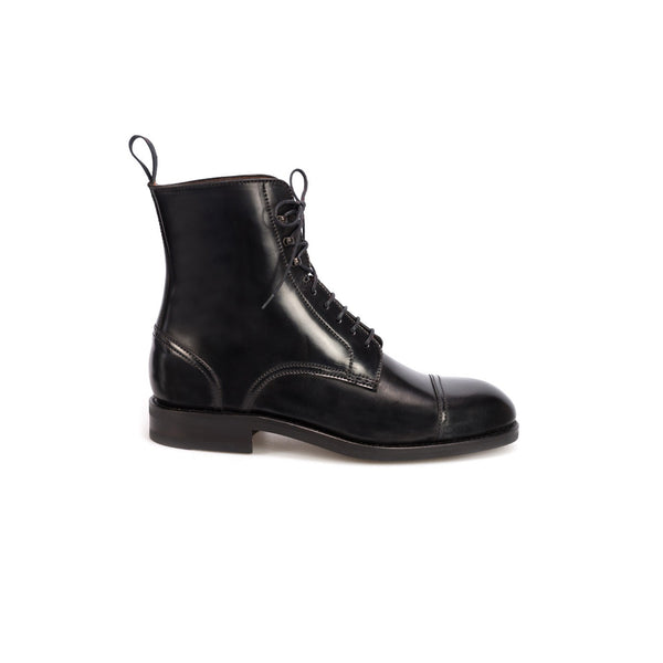 Midnight Shine Lace up High Ankle Boots