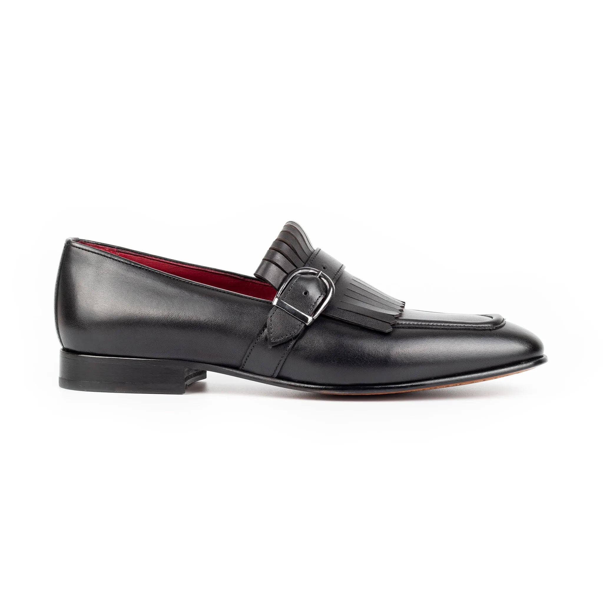 Midnight Single Monk Strap Shoes