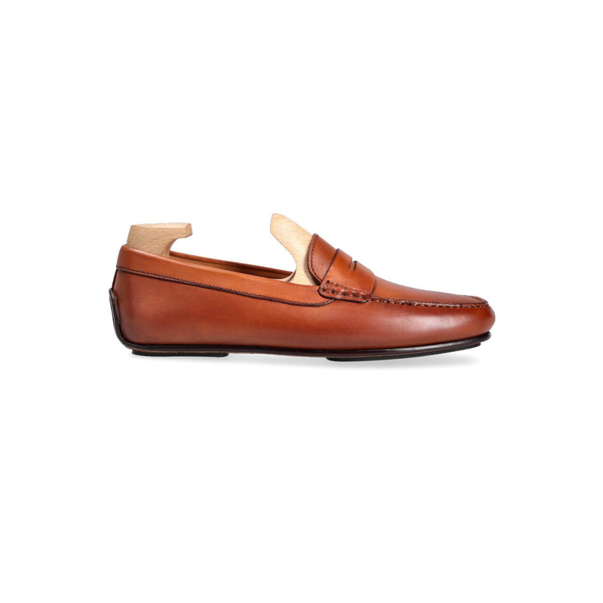 Natural Tan Penny Loafers