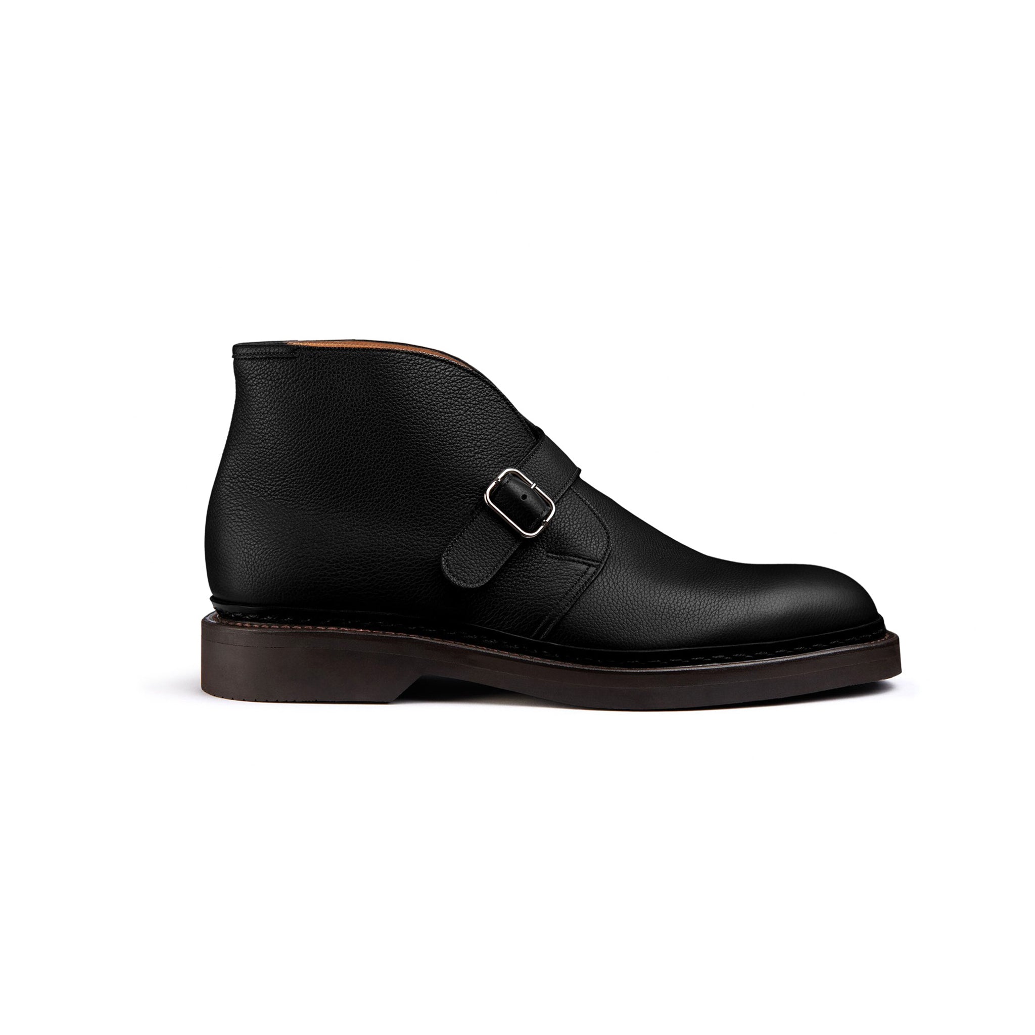 Single Monk Strap Ankle Boots
