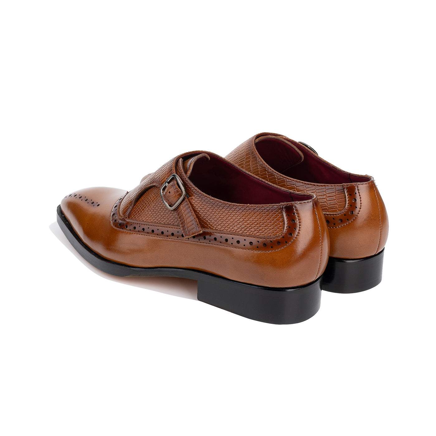Single Monkstraps Genuine Leather Men s Shoes
