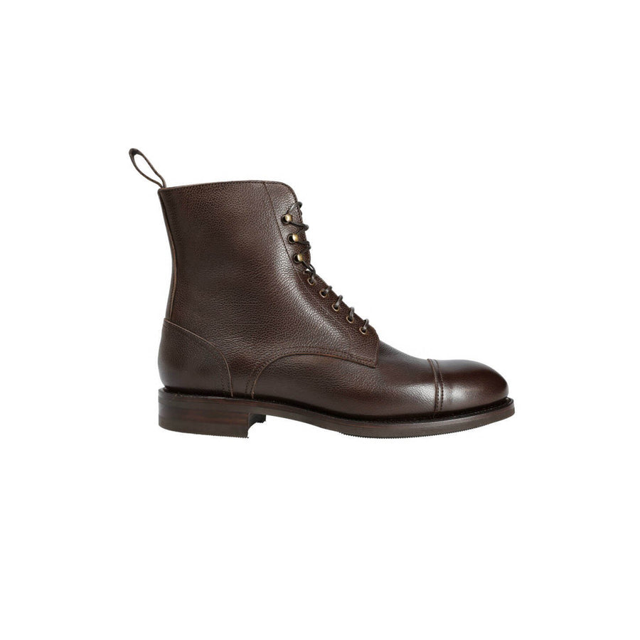 Taupe Lace-up Men's Leather Boots