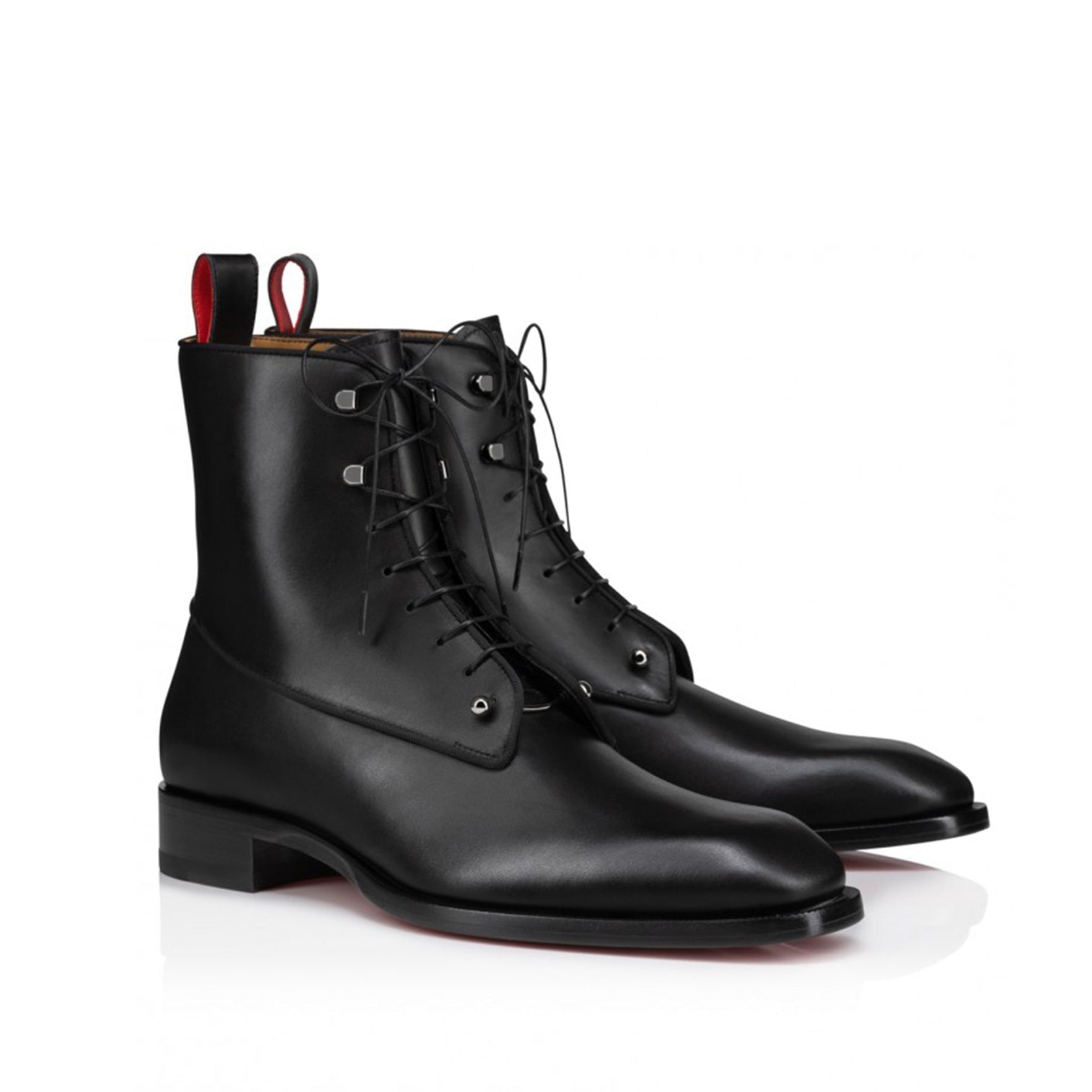 Valerio Mens Black Leather Boots