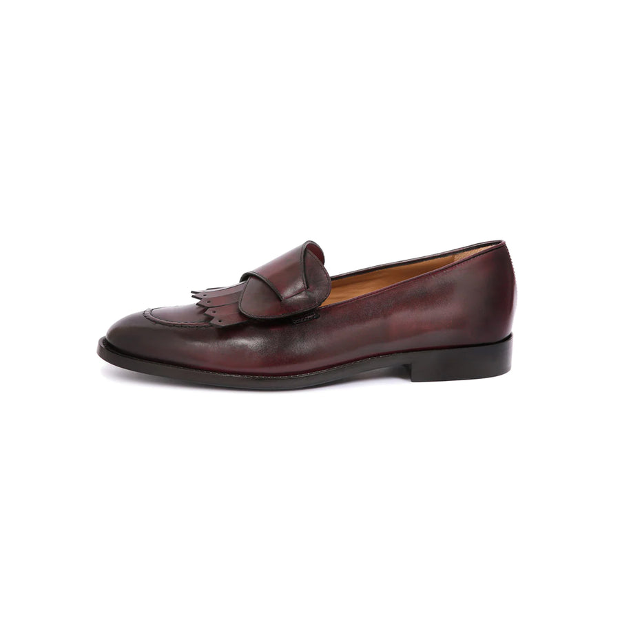 Weaved Leather Loafers for Men s
