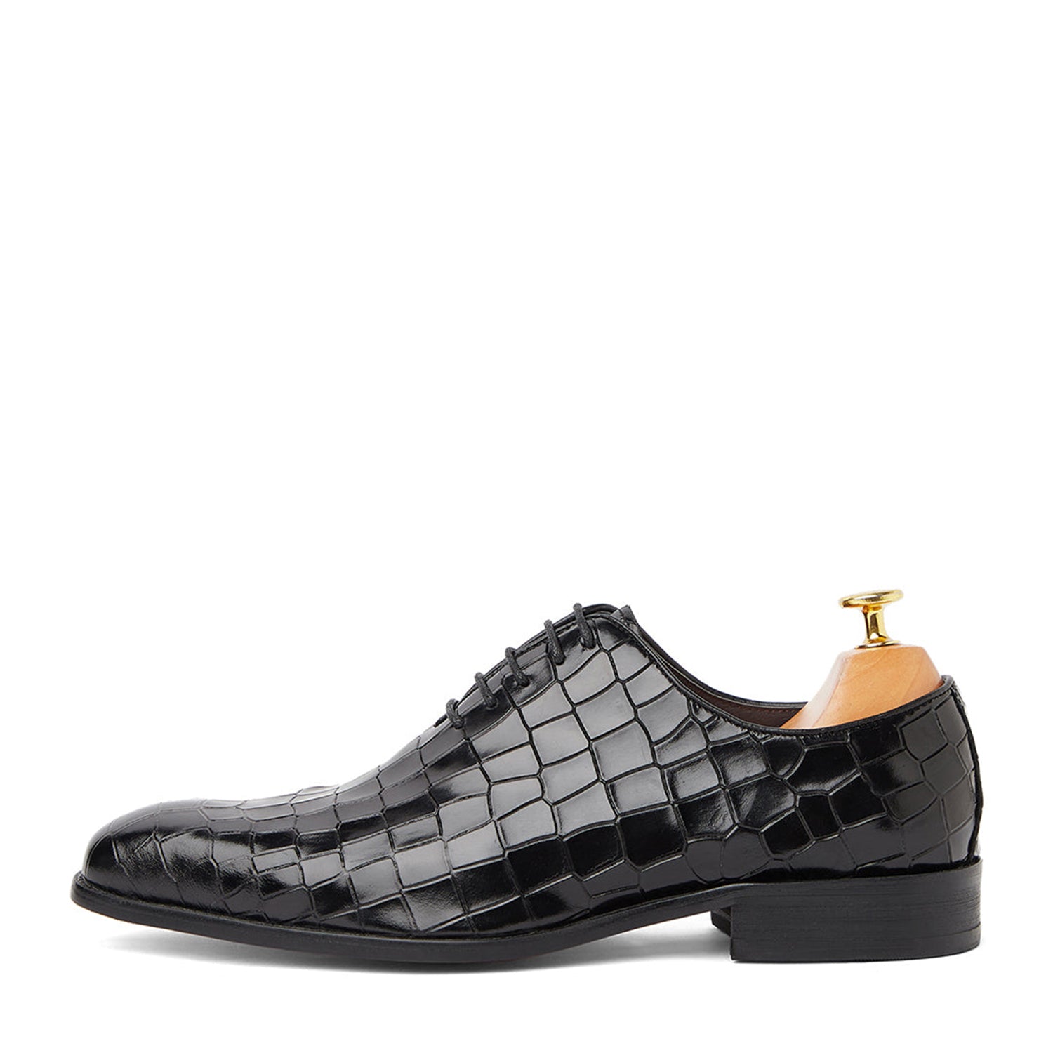 Black Croco British Oxfords