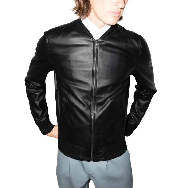 Nethor Leather Men Bomber Jacket