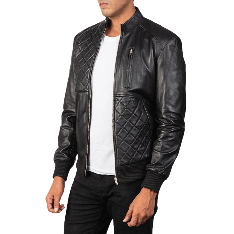 Exalon Leather Bomber Jacket