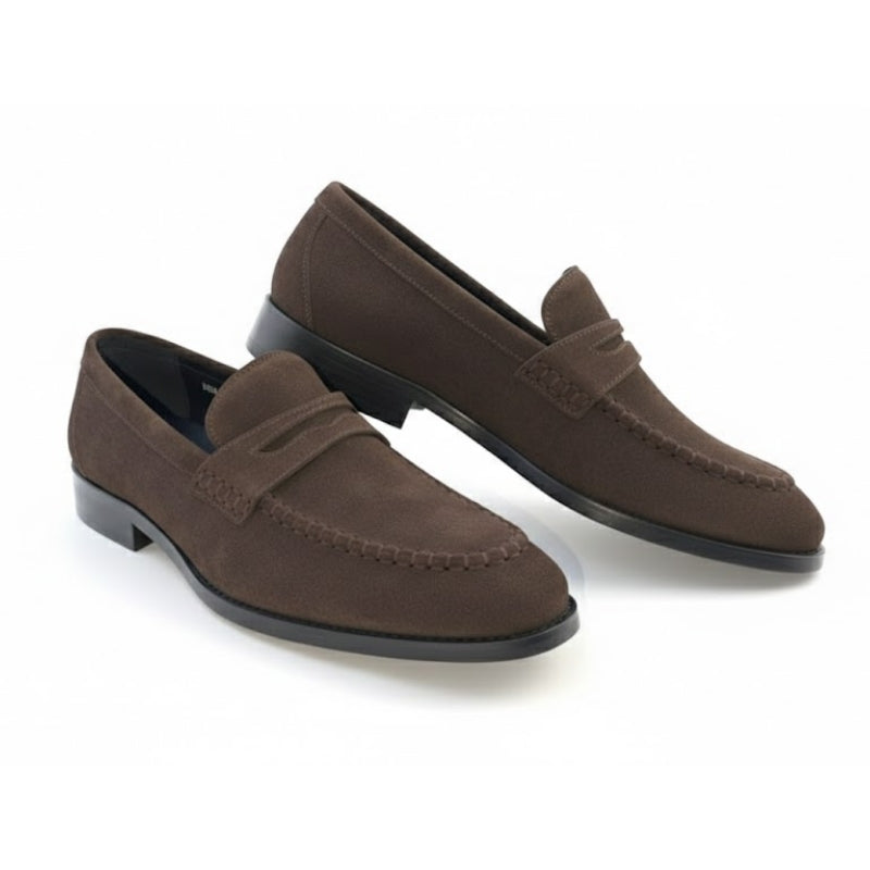 Timeless Gentleman Suede Penny Loafers