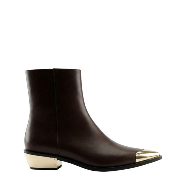 Monarch Gold Metal Toe Zipper Boots