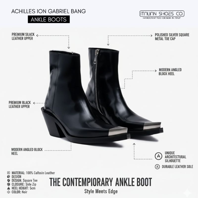 Achilles Ion Gabriel Bang Ankle Boots