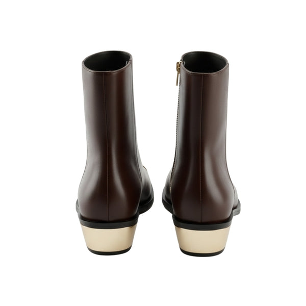 Monarch Gold Metal Toe Zipper Boots
