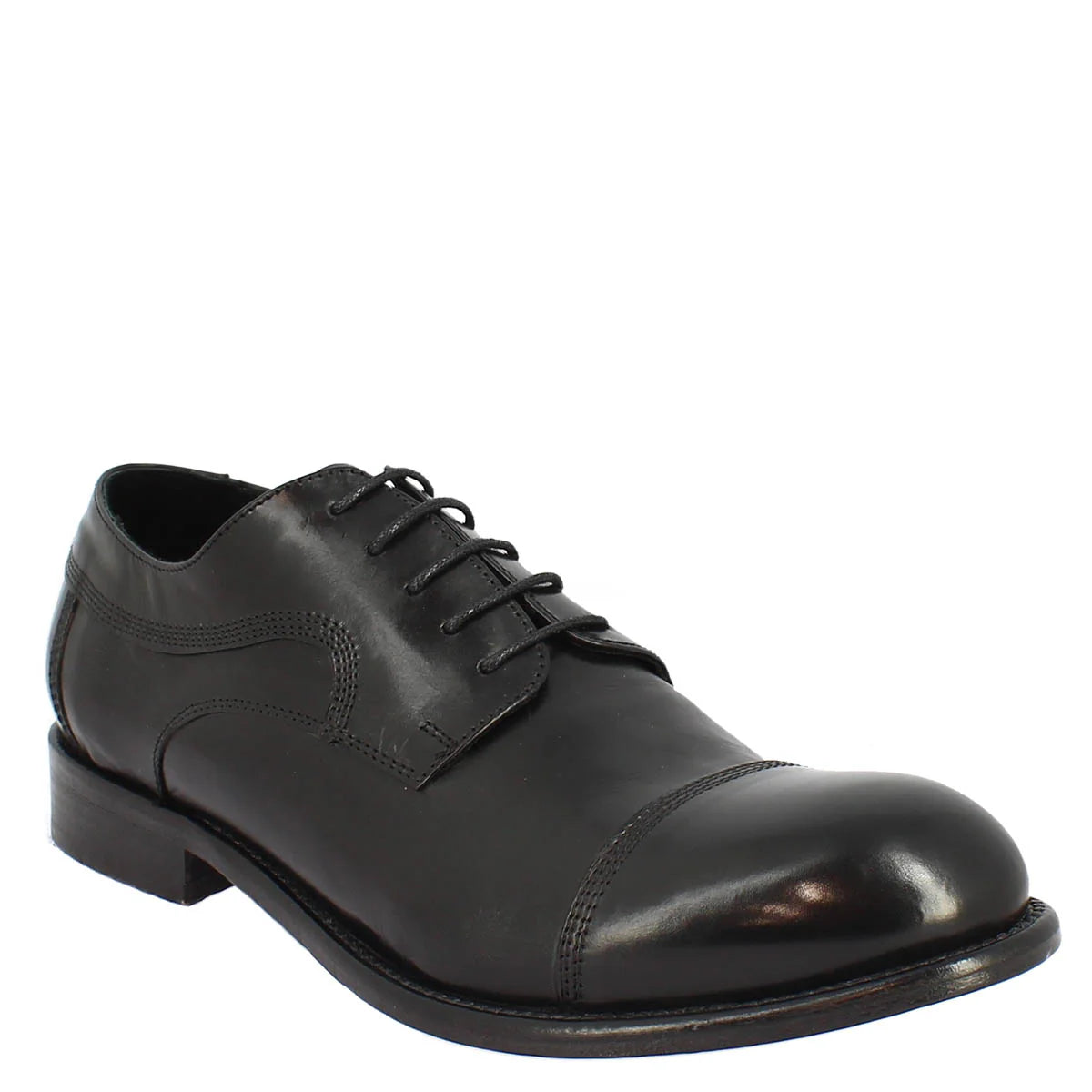 Black Calf Leather Lace-up Shoes