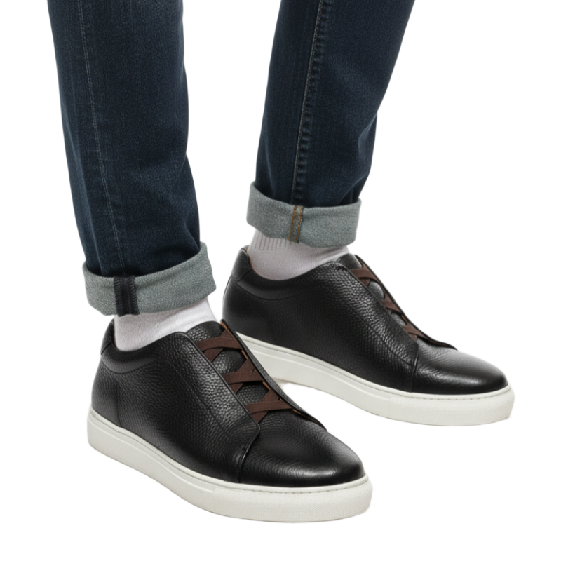 Regal Nero Luxe Slip-On Sneakers