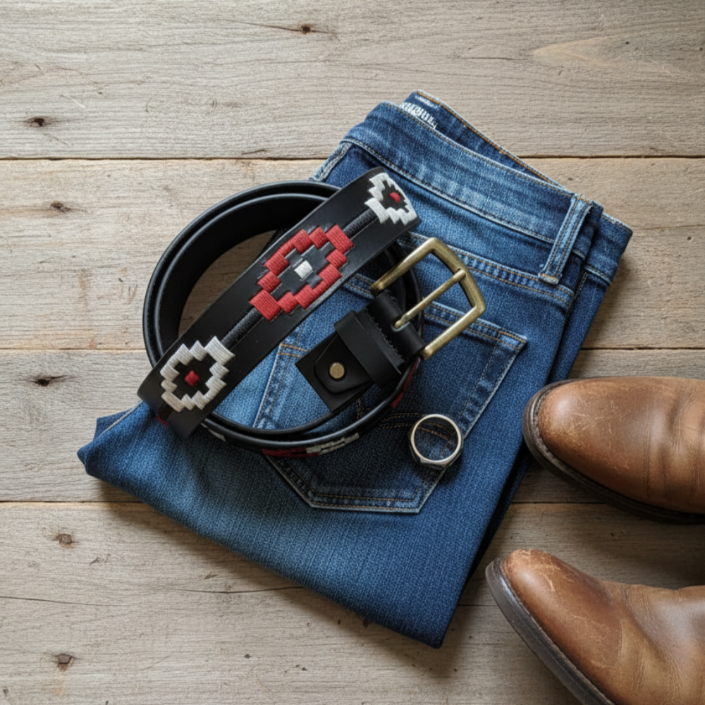 Crimson Thread Legacy Grain Leather Belt