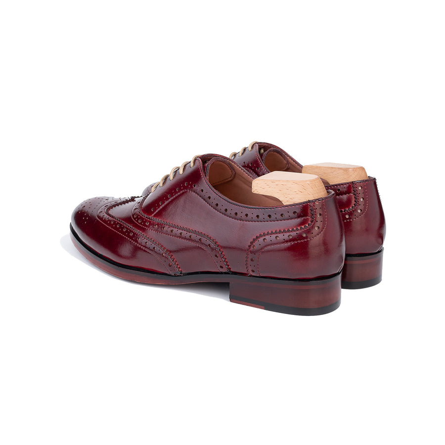 Burgundy Patent Brogue for Men s