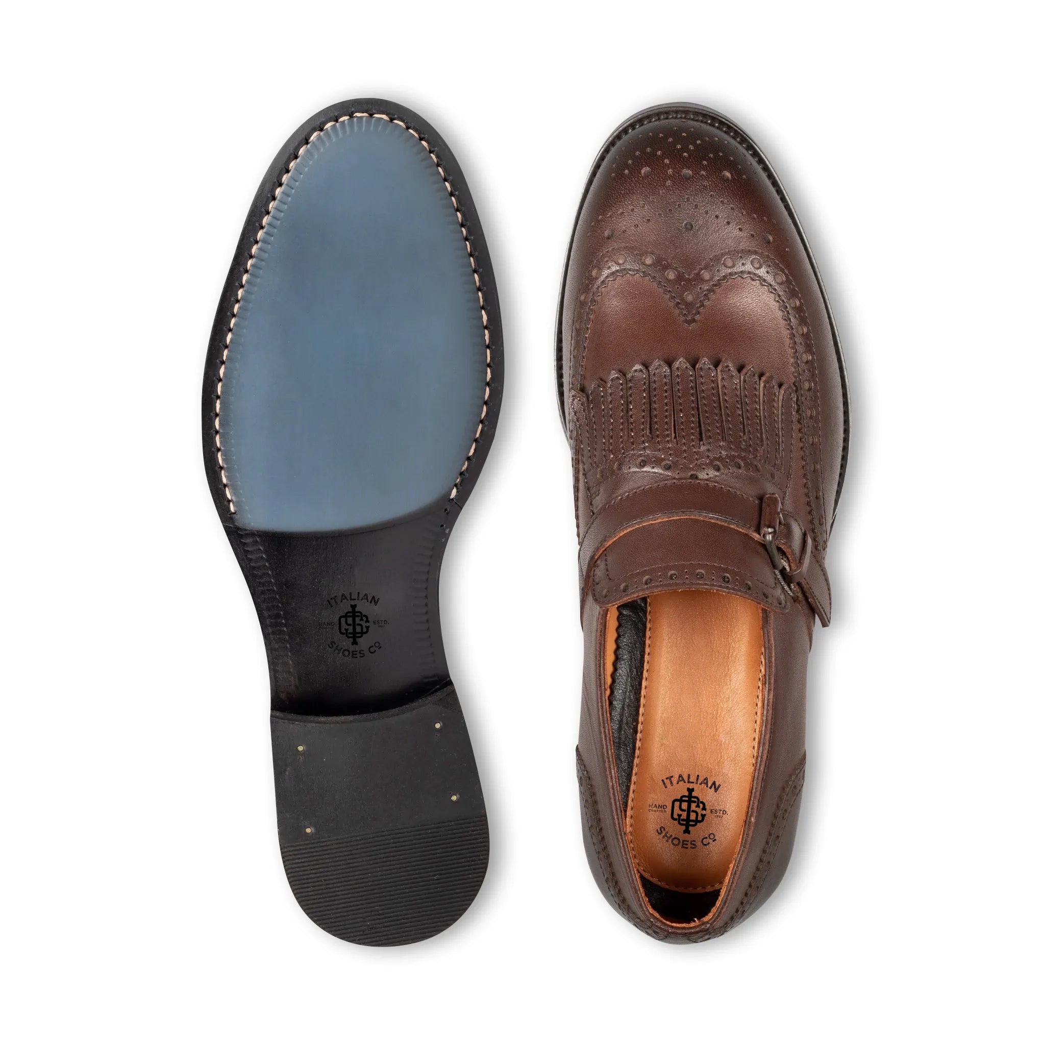 Chestnut Single Monk Strap Men's Shoes