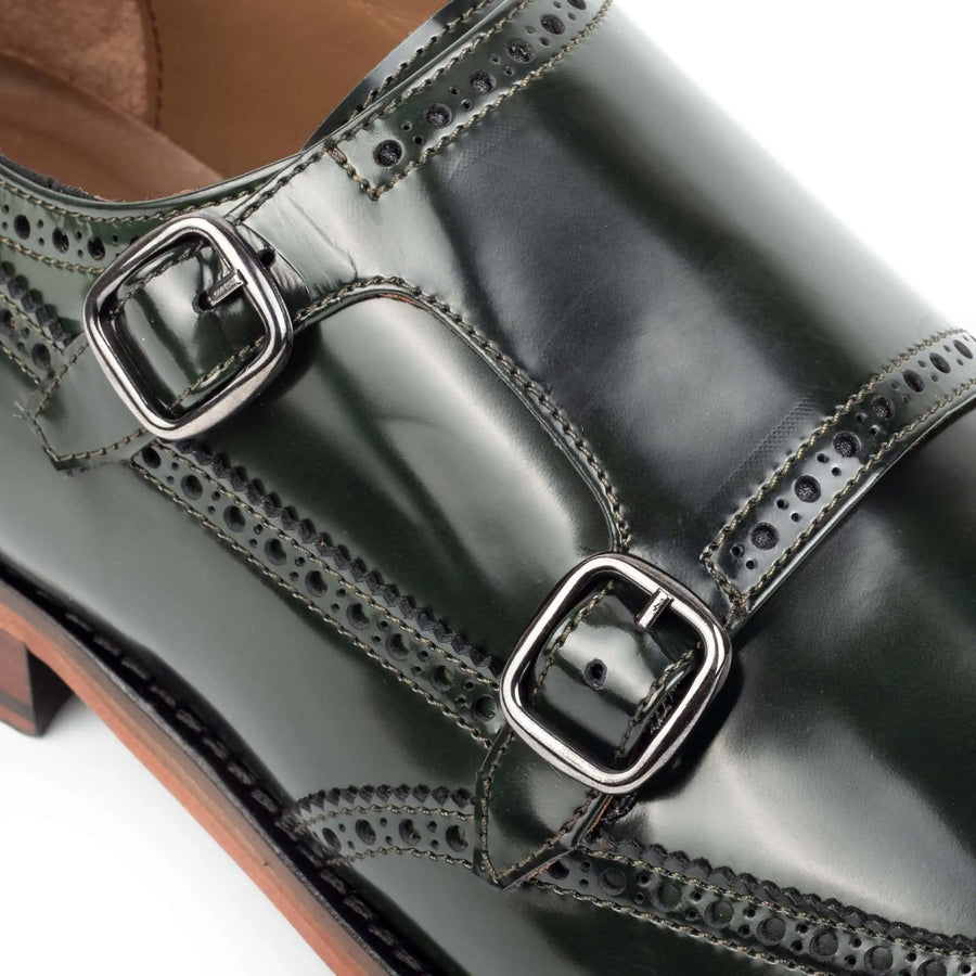 Coal Handcrafted Double Monk Strap Men s Shoes
