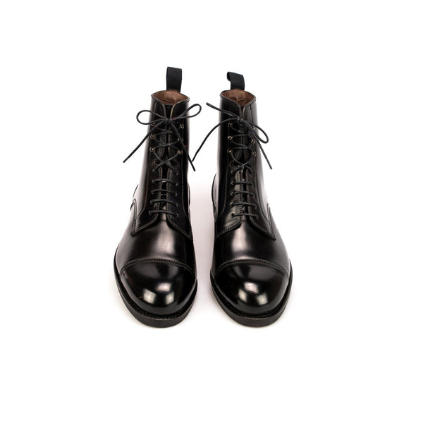 Midnight Shine Lace up High Ankle Boots