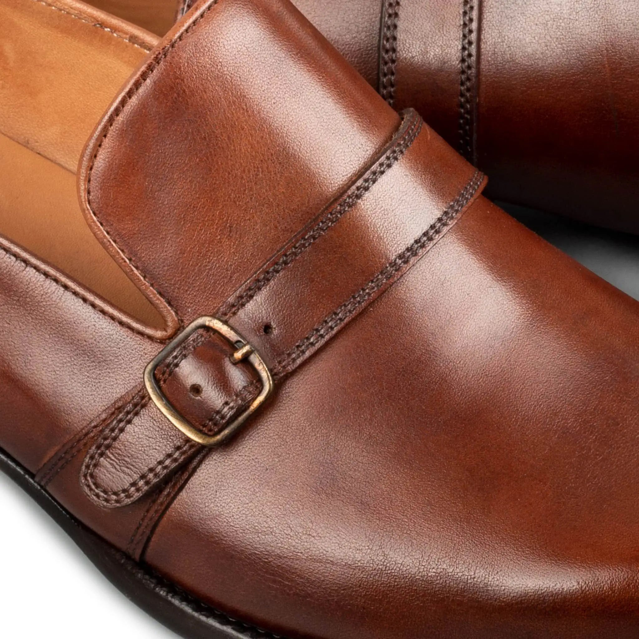 Sanguine Brown Single Monk Strap Shoes