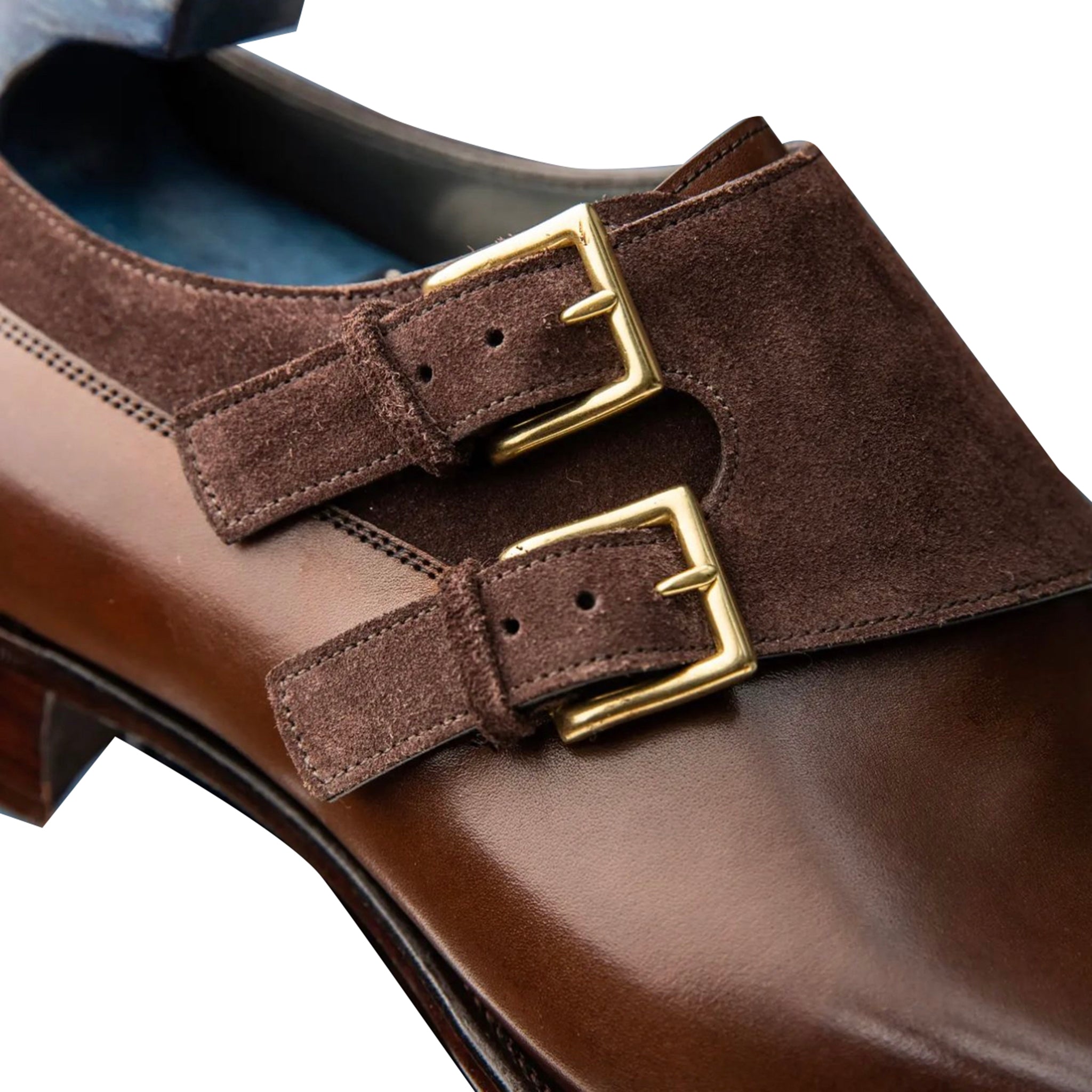 Tanned Cocoa Double Monk Straps Shoes