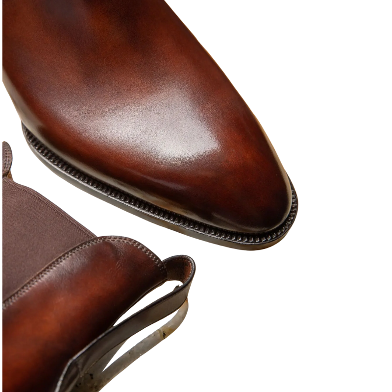 Classic Rich Espresso Brown Chelsea Boots for Men's