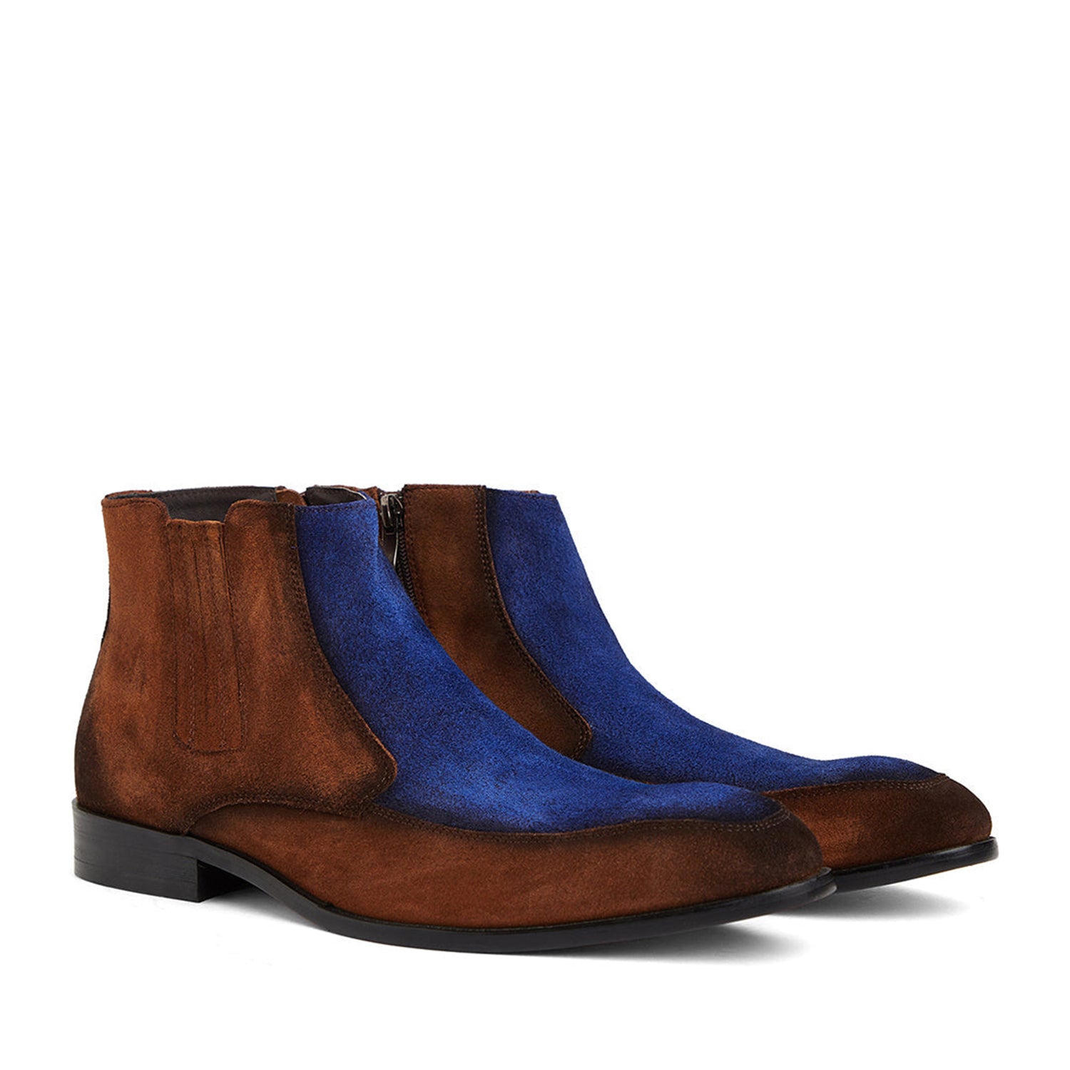 Midnight Blue Brown Chelsea Boot