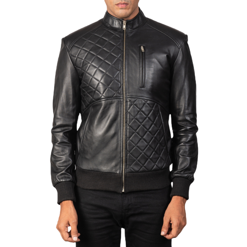 Exalon Leather Bomber Jacket