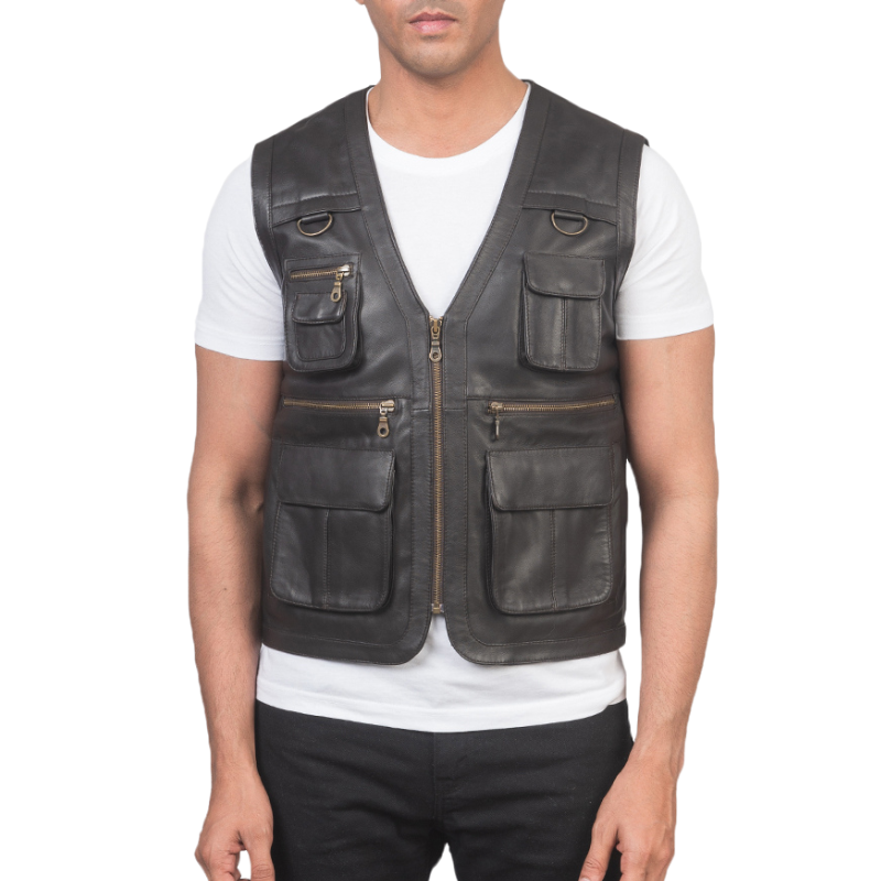 Clydus Leather Vest