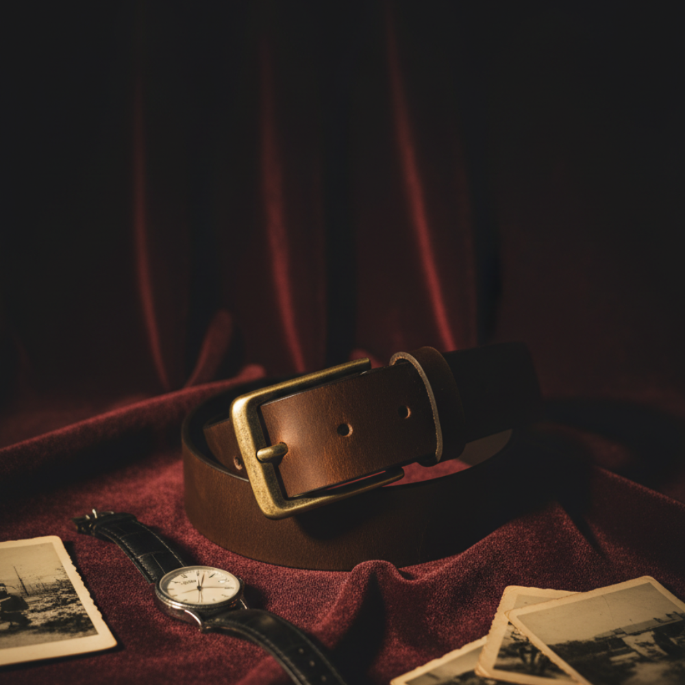 Brass Haven Smooth Grain Leather Belt