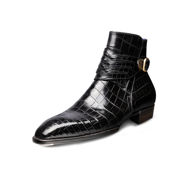 Designer Croco Jodhpur Monk Strap Shoes