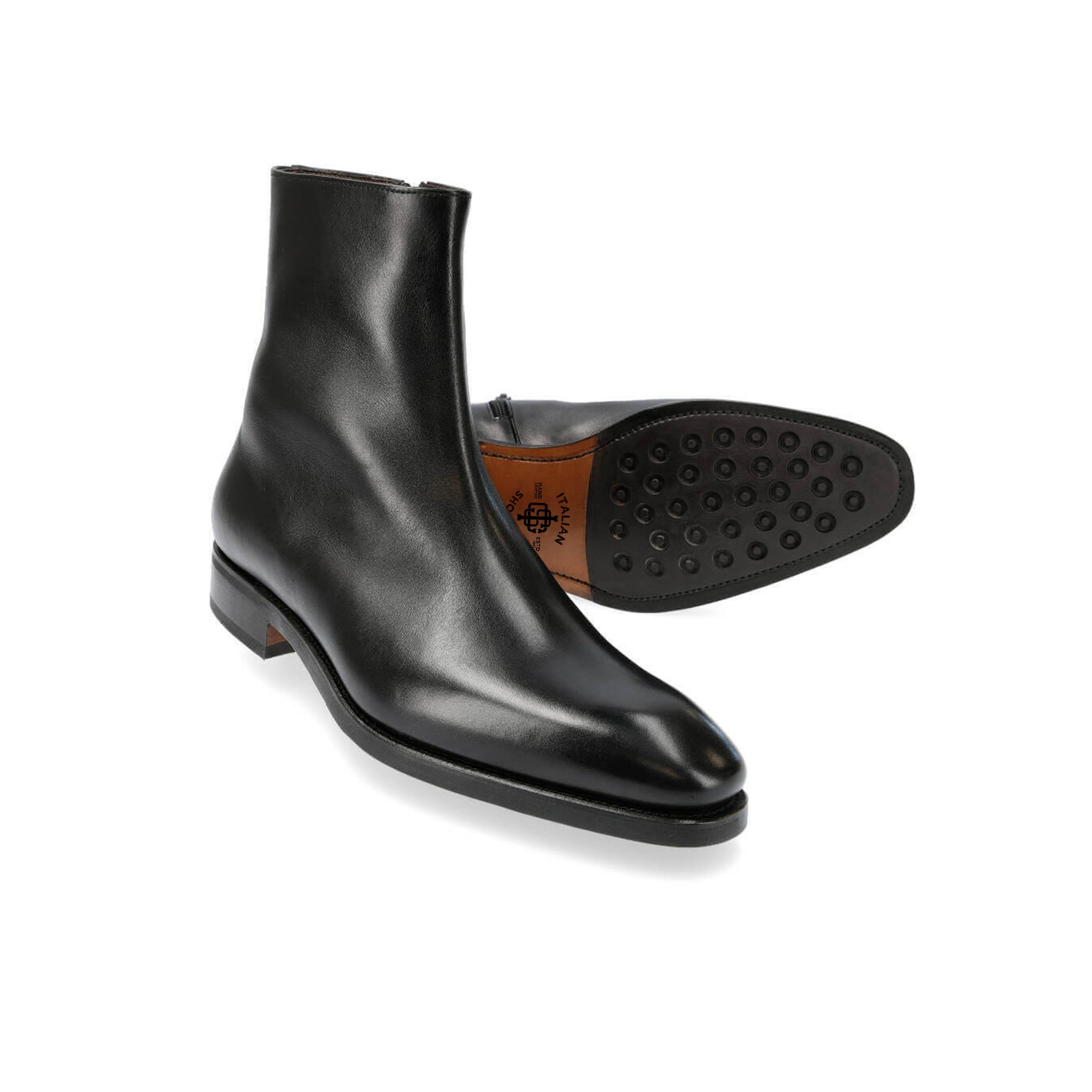 Classic Chelsea Black Leather Boots