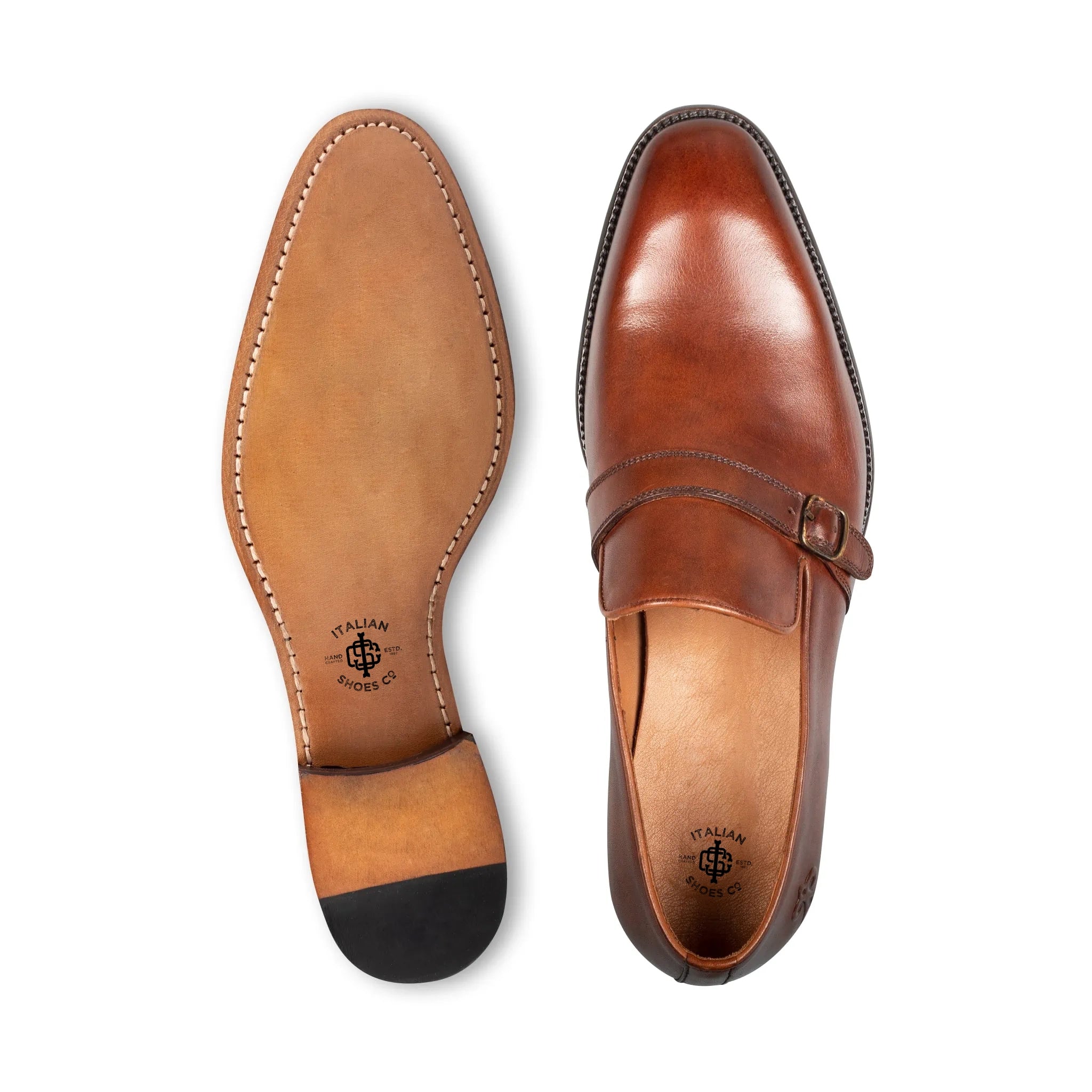 Sanguine Brown Single Monk Strap Shoes