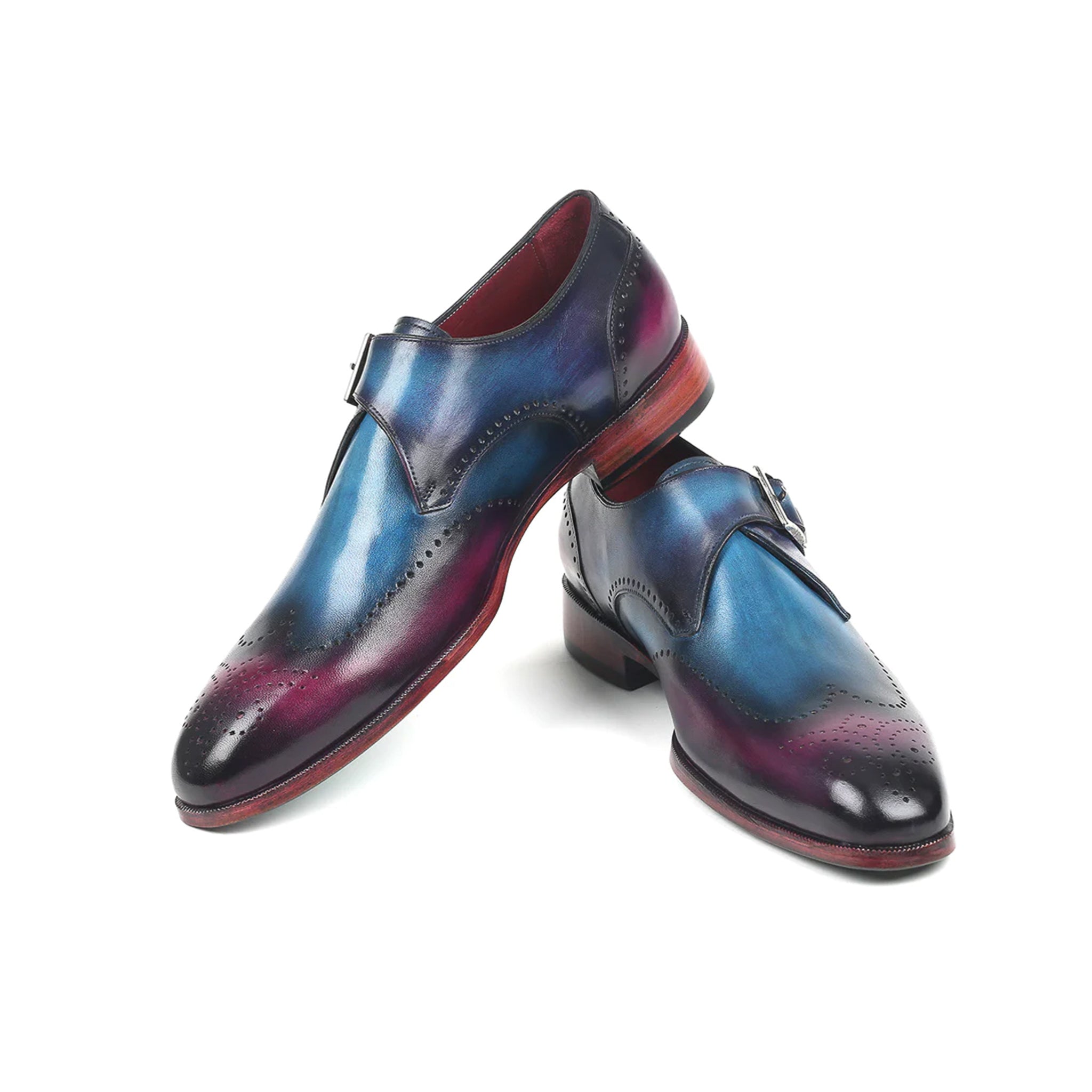 Cerulean Lavender Single Monk Strap Shoes