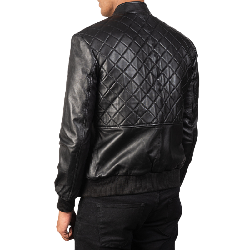 Exalon Leather Bomber Jacket