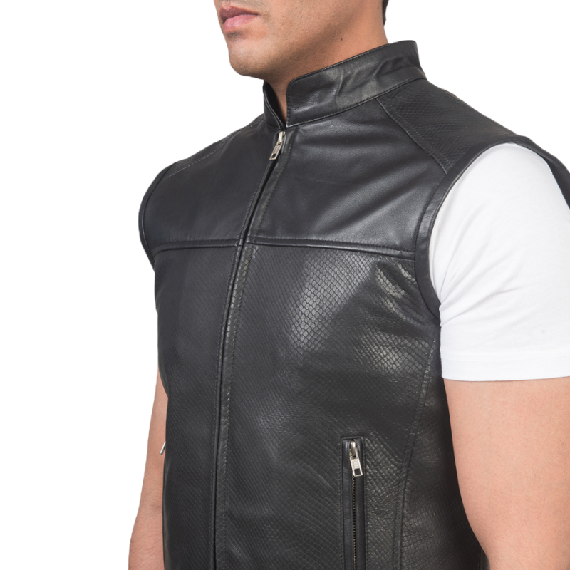 Dexlar Leather Biker Vest