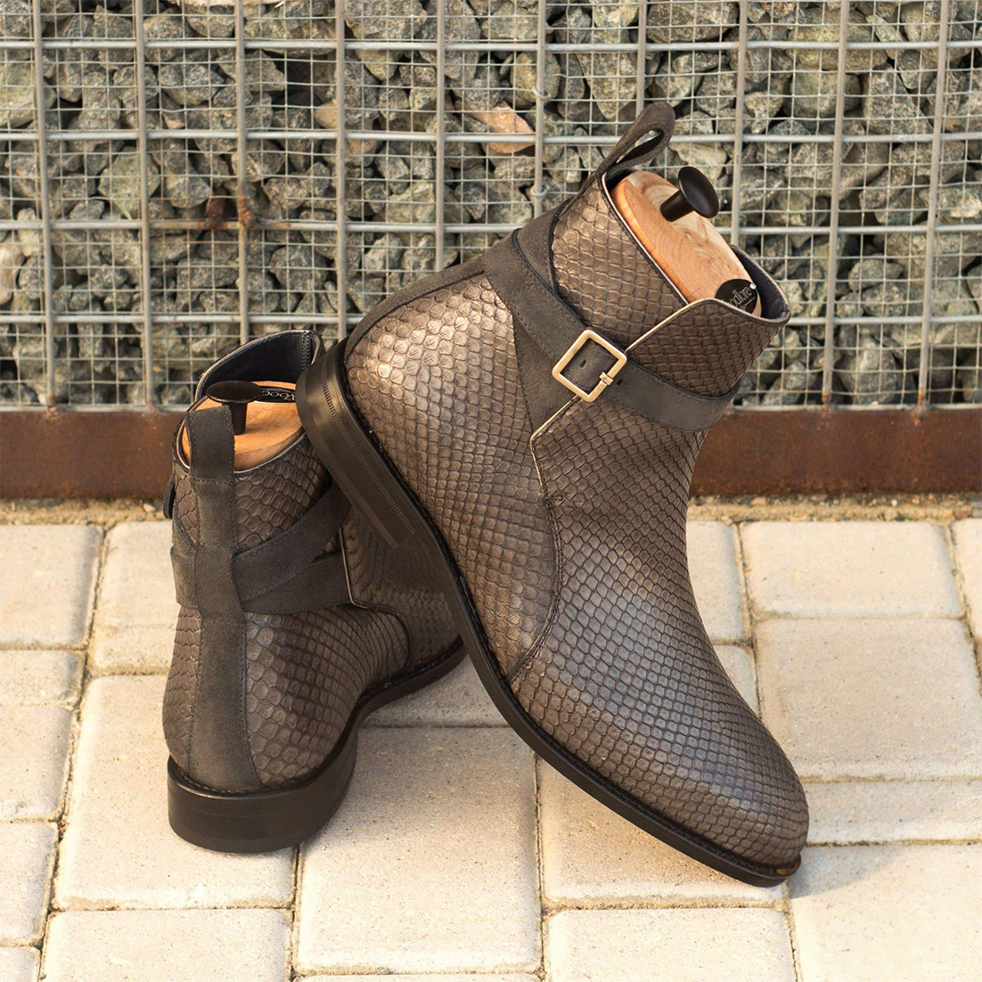Jodhpur Python Olive Boots