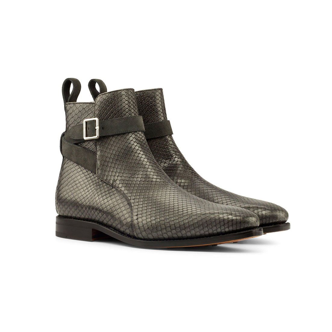 Jodhpur Python Olive Boots