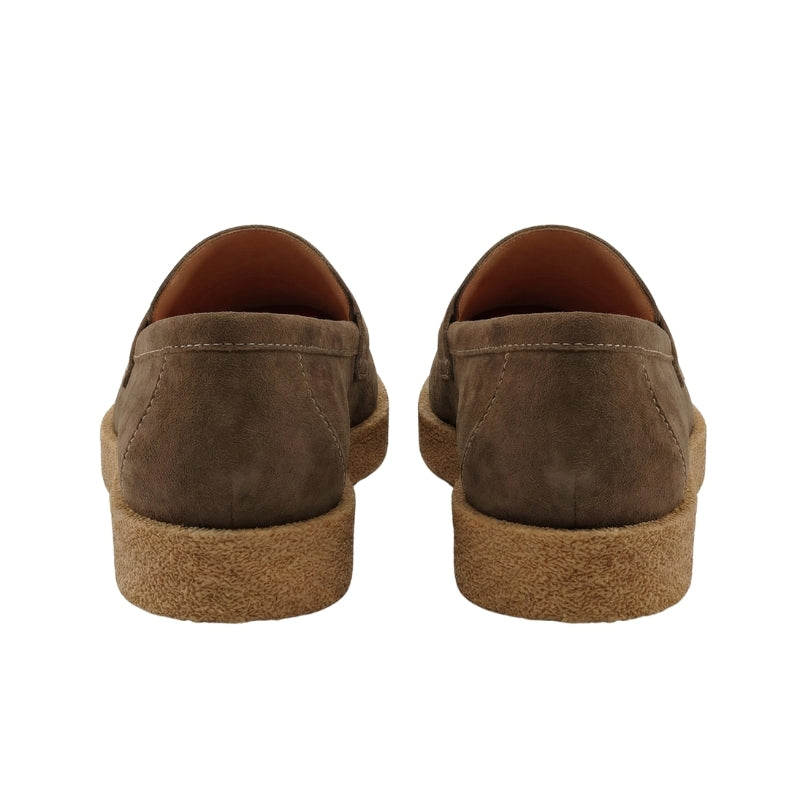 Rustic Crepe Sole Penny Loafers